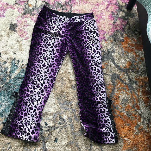 velvet cheetah pants